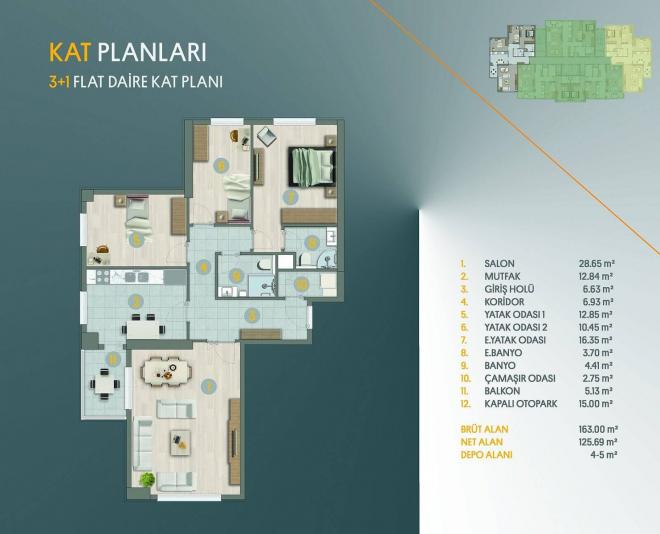 Квартира 2+1 в Стамбуле