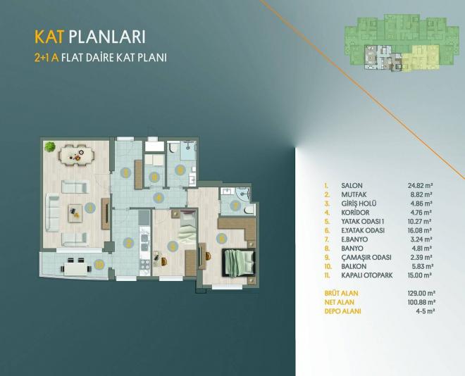 Квартира 3+1 в Стамбуле