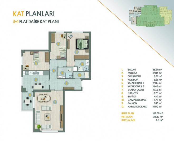 Квартира 3+1 в Стамбуле