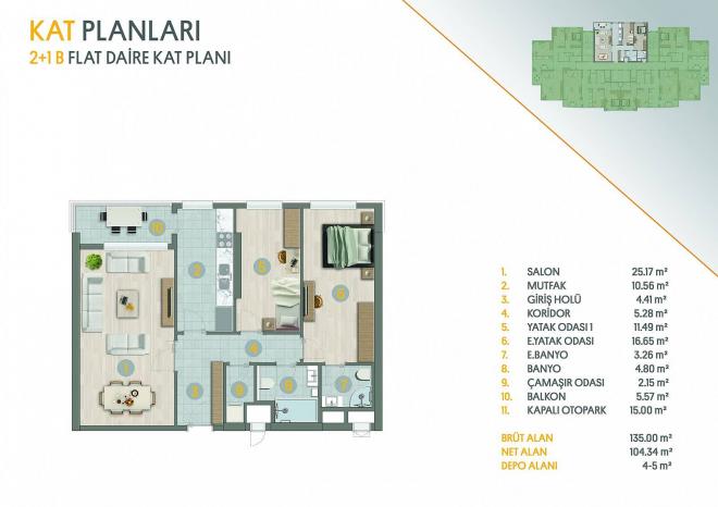 Квартира 3+1 в Стамбуле