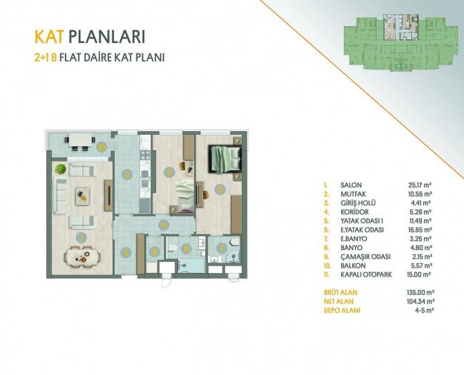 Квартира 4+1 в Стамбуле