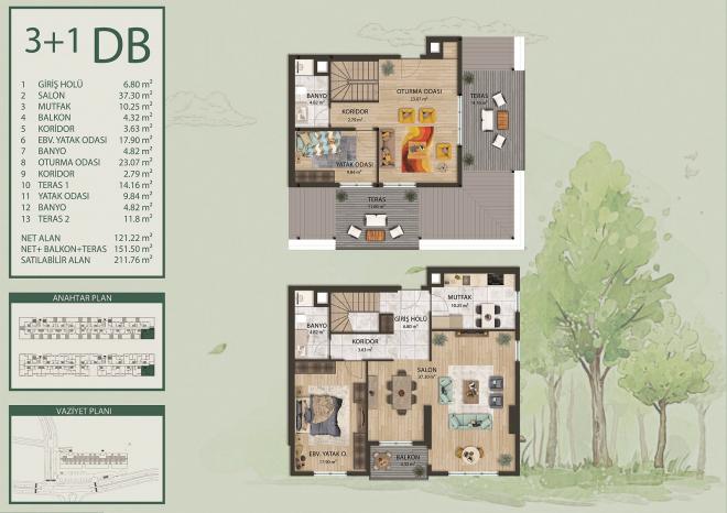 Квартира 1+1 в Стамбуле