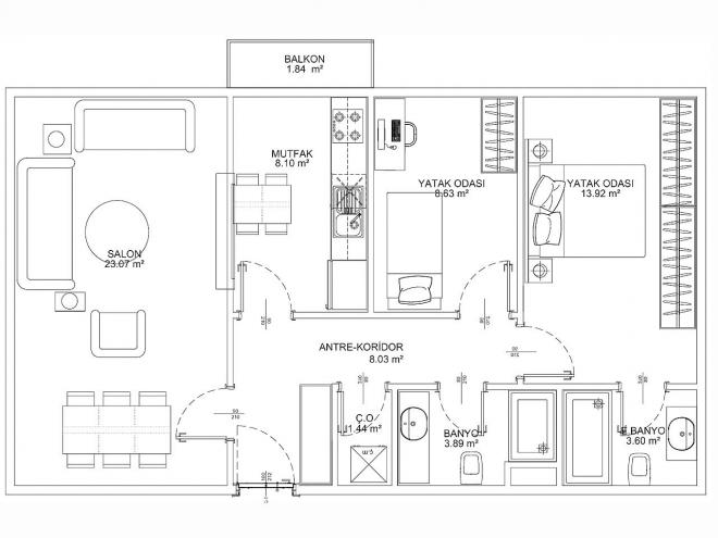 Квартира 3+1 в Стамбуле