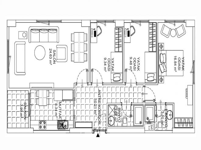Квартира 3+1 в Стамбуле