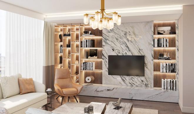 Дюплекс 5+1 с видом на море в Стамбуле