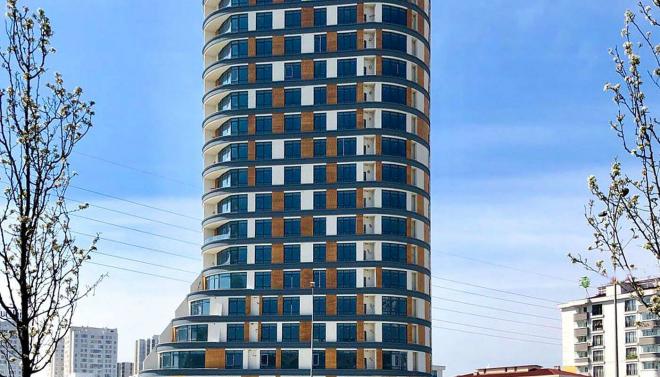 Квартира 1+1 с видом на море в Стамбуле