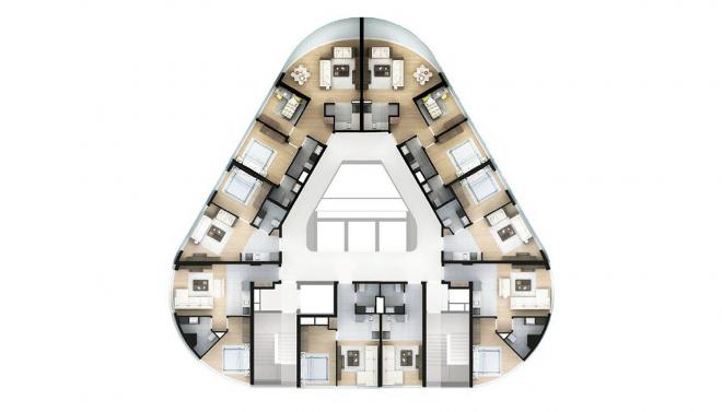 Квартира 1+1 с видом на море в Стамбуле