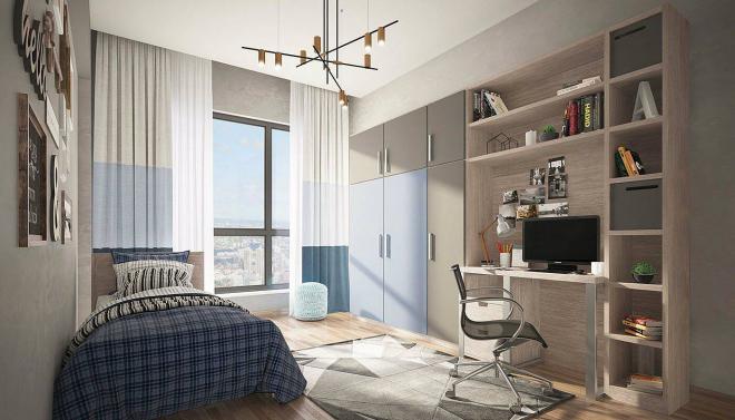 Квартира 1+1 с видом на море в Стамбуле