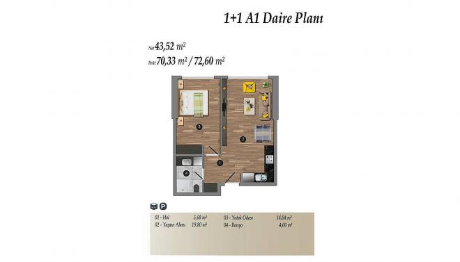 Квартира 3+1 с видом на море в Стамбуле