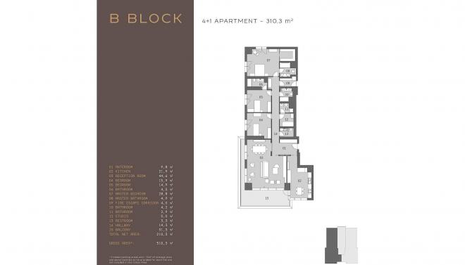 Квартира 1+1 с видом на море в Стамбуле