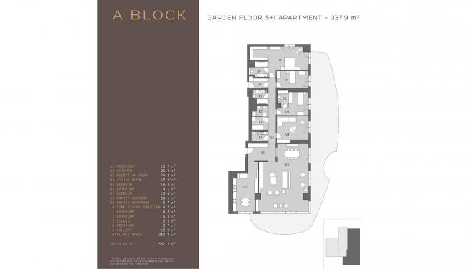 Квартира 2+1 с видом на море в Стамбуле