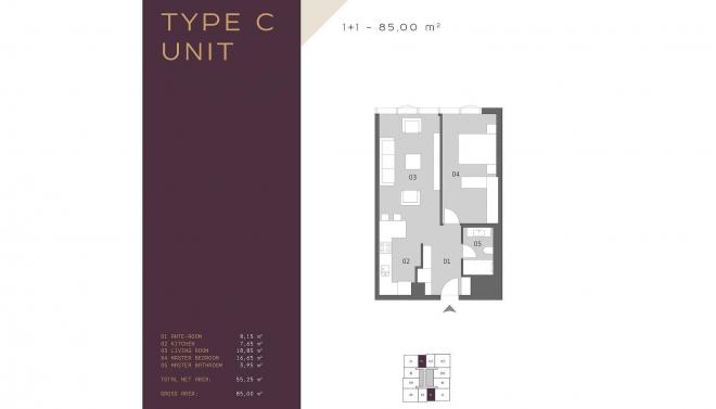 Квартира 4+1 с видом на море в Стамбуле