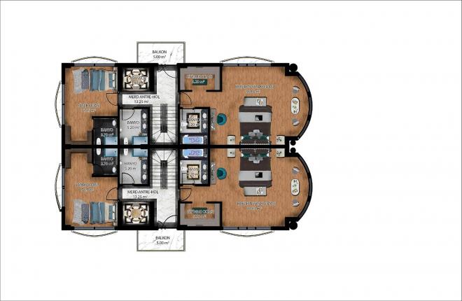 Вилла 5+2 с видом на море в Стамбуле