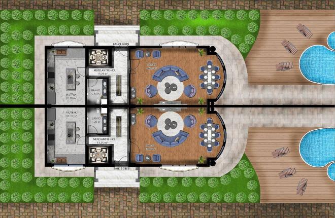 Вилла 5+2 с видом на море в Стамбуле