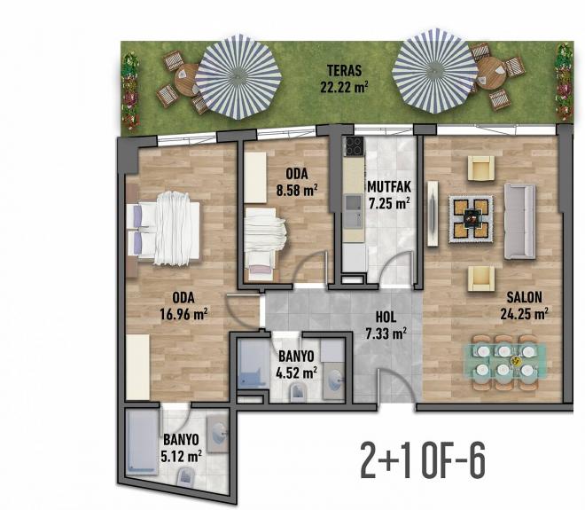 Квартира 1+1 в Стамбуле