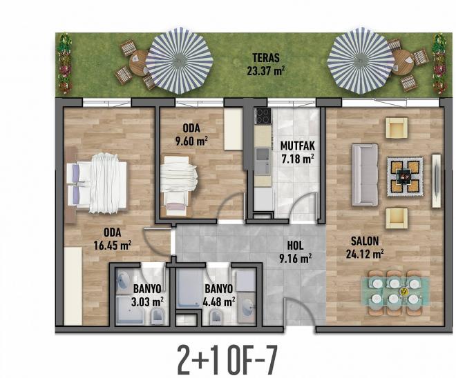 Квартира 2+1 в Стамбуле