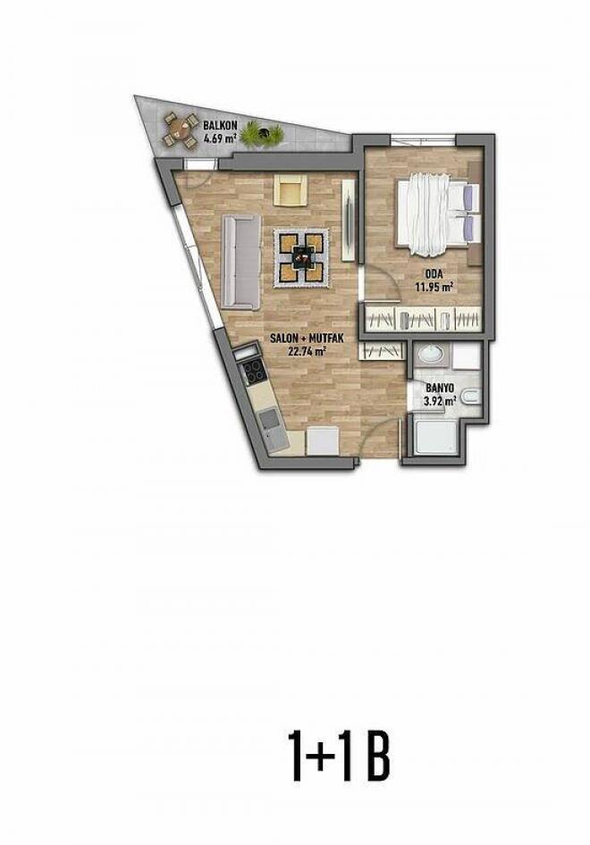 Квартира 2+1 в Стамбуле