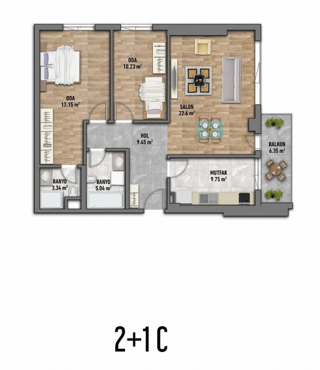 Квартира 4+1 в Стамбуле