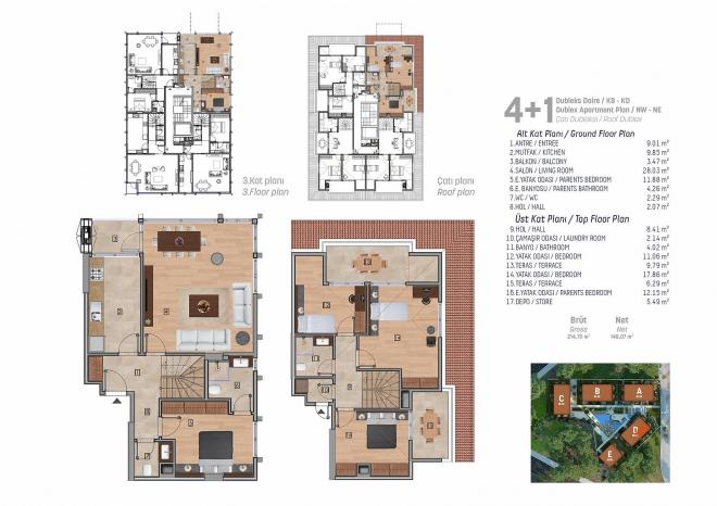 Квартира 3+1 с видом на море в Стамбуле