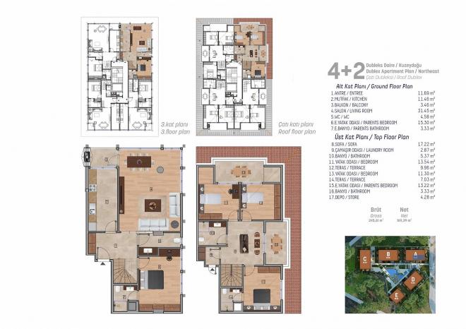 Квартира 3+1 с видом на море в Стамбуле