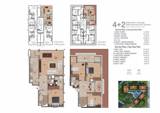 Квартира 3+1 с видом на море в Стамбуле