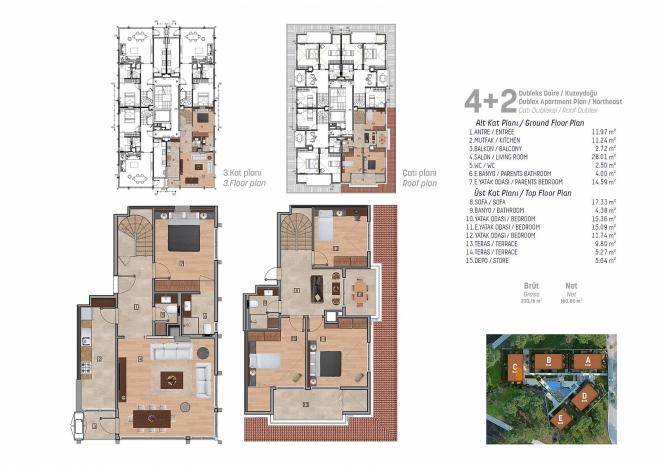 Квартира 3+1 с видом на море в Стамбуле