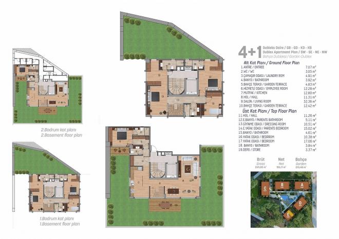 Квартира 3+1 с видом на море в Стамбуле