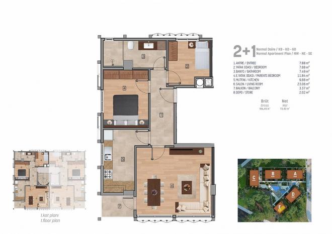 Квартира 4+1 с видом на море в Стамбуле