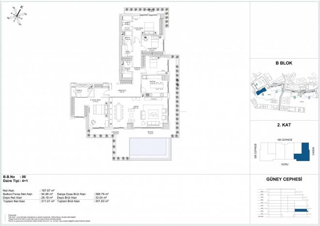 Квартира 4+1 с видом на море в Стамбуле
