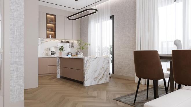 Пентхаус 6+1 с видом на море в Стамбуле