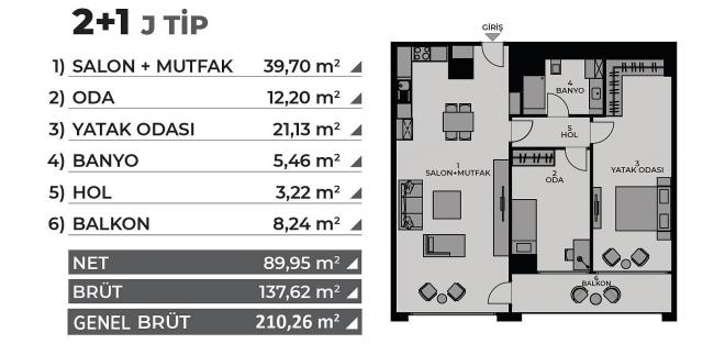Квартира 3+1 с видом на море в Стамбуле
