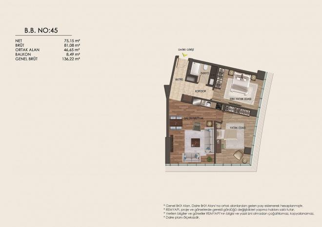 Квартира 1+1 в Стамбуле