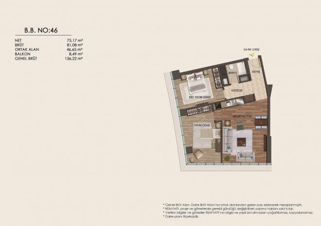 Квартира 1+1 в Стамбуле