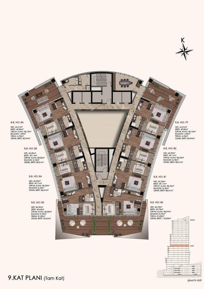 Квартира 1+1 в Стамбуле