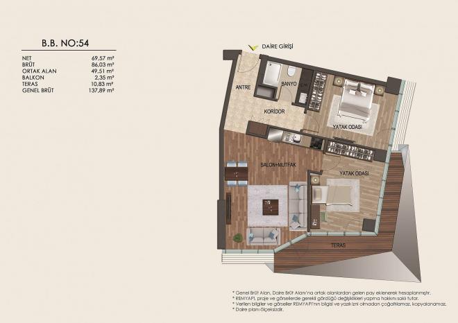 Квартира 2+1 в Стамбуле