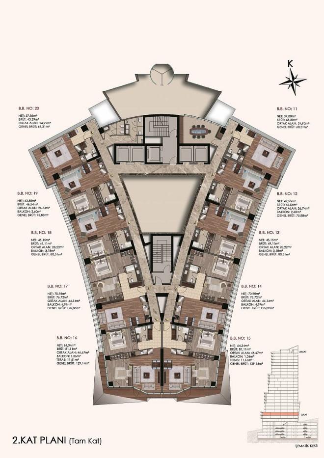 Квартира 2+1 в Стамбуле