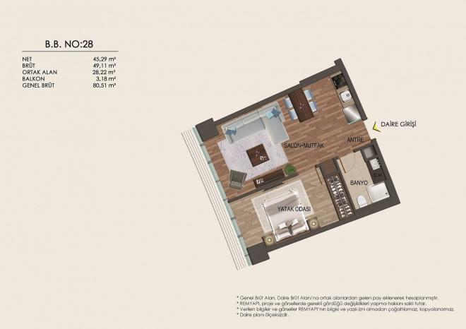 Квартира 2+1 в Стамбуле