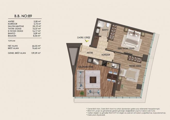 Квартира 2+1 в Стамбуле
