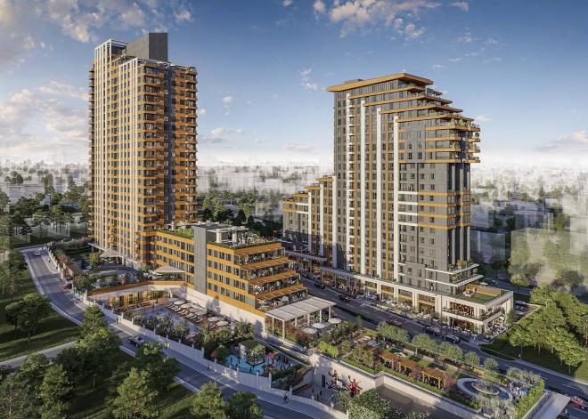 Квартира 5+1 с видом на море в Стамбуле