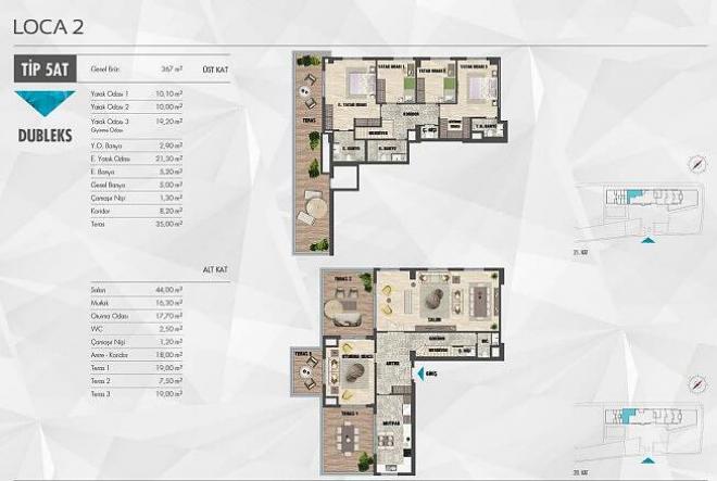 Квартира 5+1 с видом на море в Стамбуле