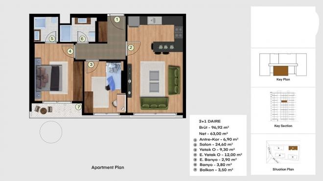 Квартира 2+1 в Стамбуле