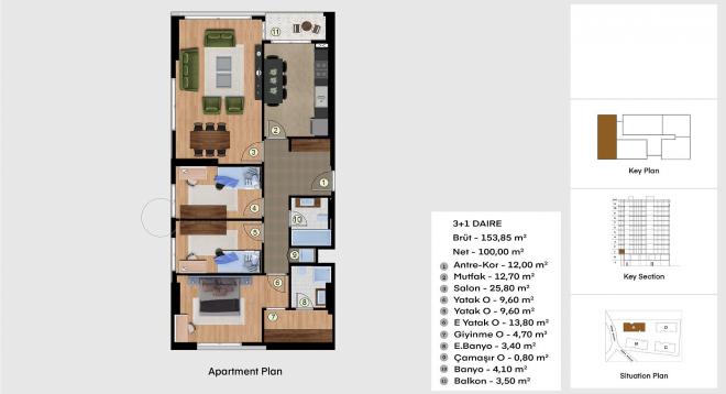 Квартира 2+1 в Стамбуле