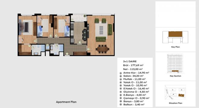 Квартира 2+1 в Стамбуле