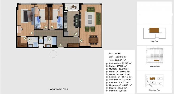 Квартира 3+1 в Стамбуле