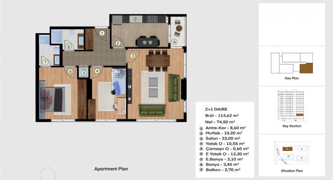 Квартира 3+1 в Стамбуле