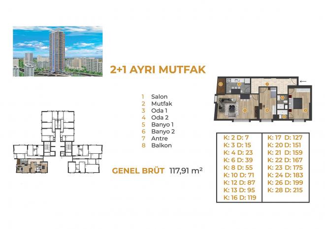 Квартира 1+1 в Стамбуле