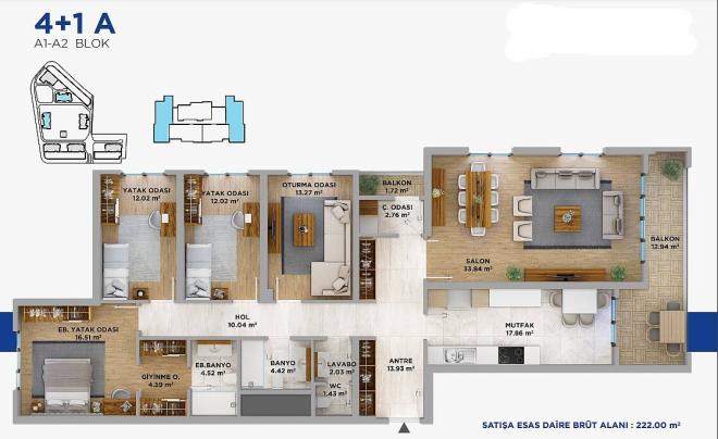 Квартира 4+1 в Стамбуле