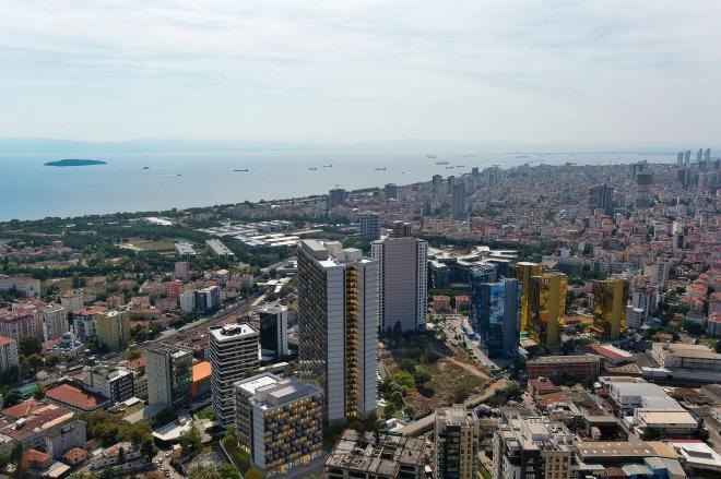 Квартира 1+1 с видом на море в Стамбуле