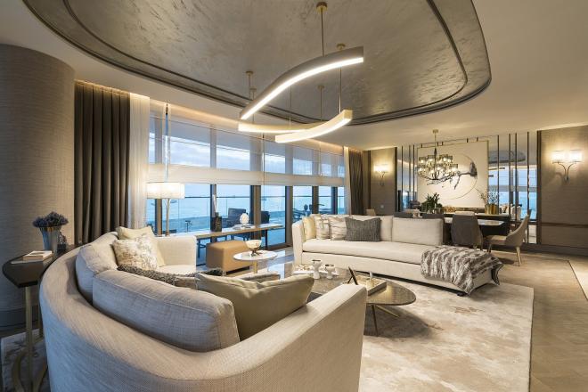 Квартира 4+1 с видом на море в Стамбуле