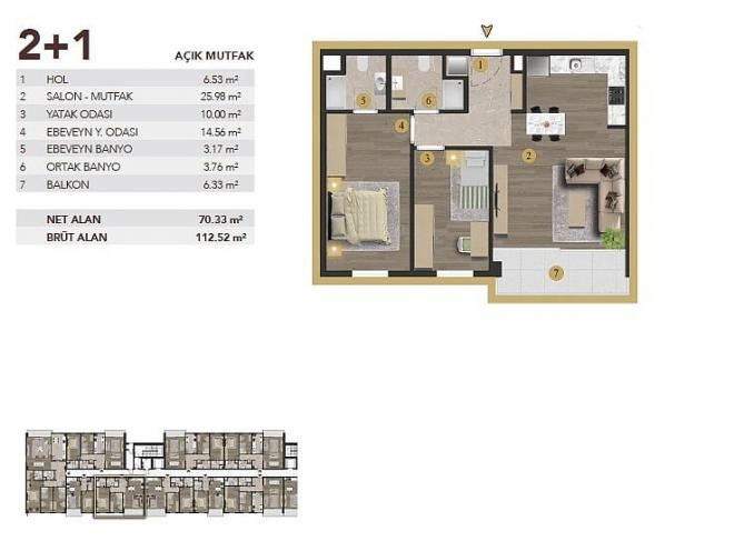 Квартира 1+1 в Стамбуле